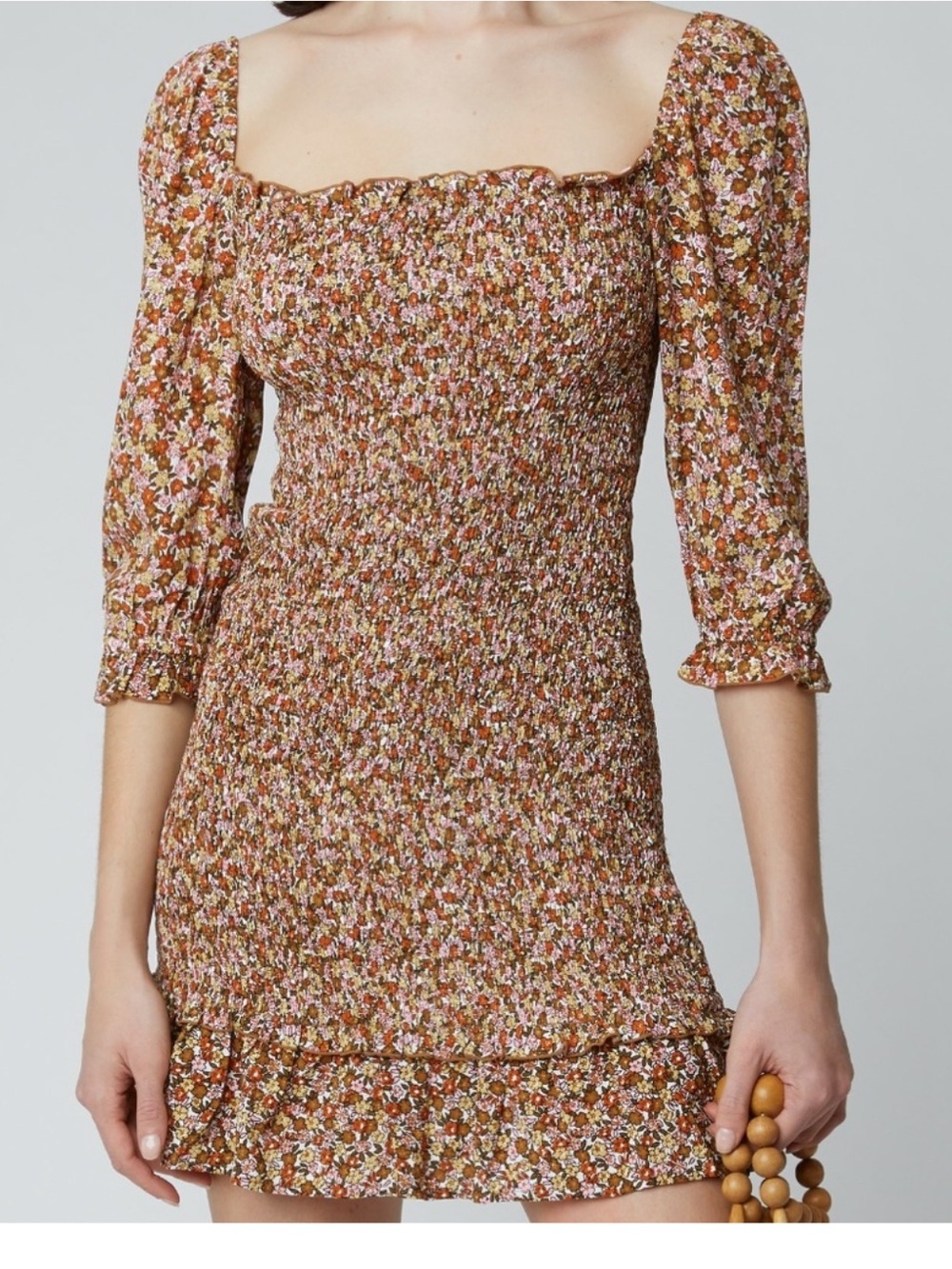 Faithfull the Brand Mathiola Floral Print - Es Saada Mini Dress